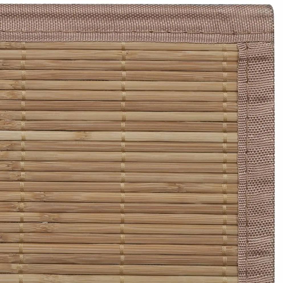 Tappeto Rettangolare in Bambù Marrone 150 x 200 cm