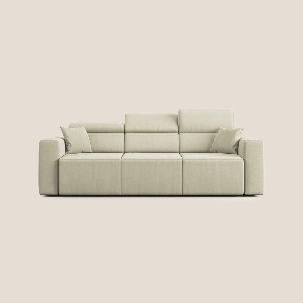 Orwell divano con 3 sedute estraibili in microfibra smacchiabile T11