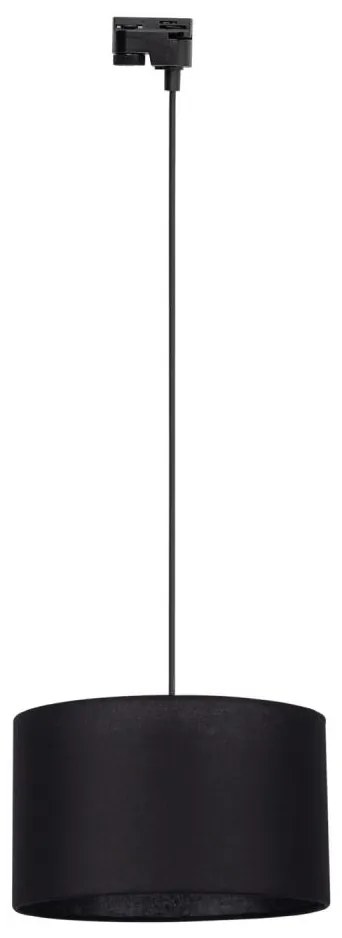 Lampadario su filo per sistema a binario TRACER 1xE27/15W/230V diametro 38 cm nero