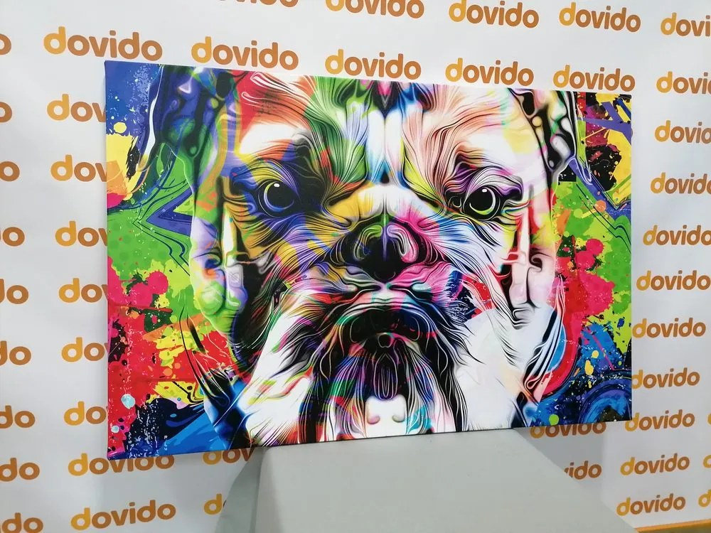 Quadro su tela – Bulldog pop-art