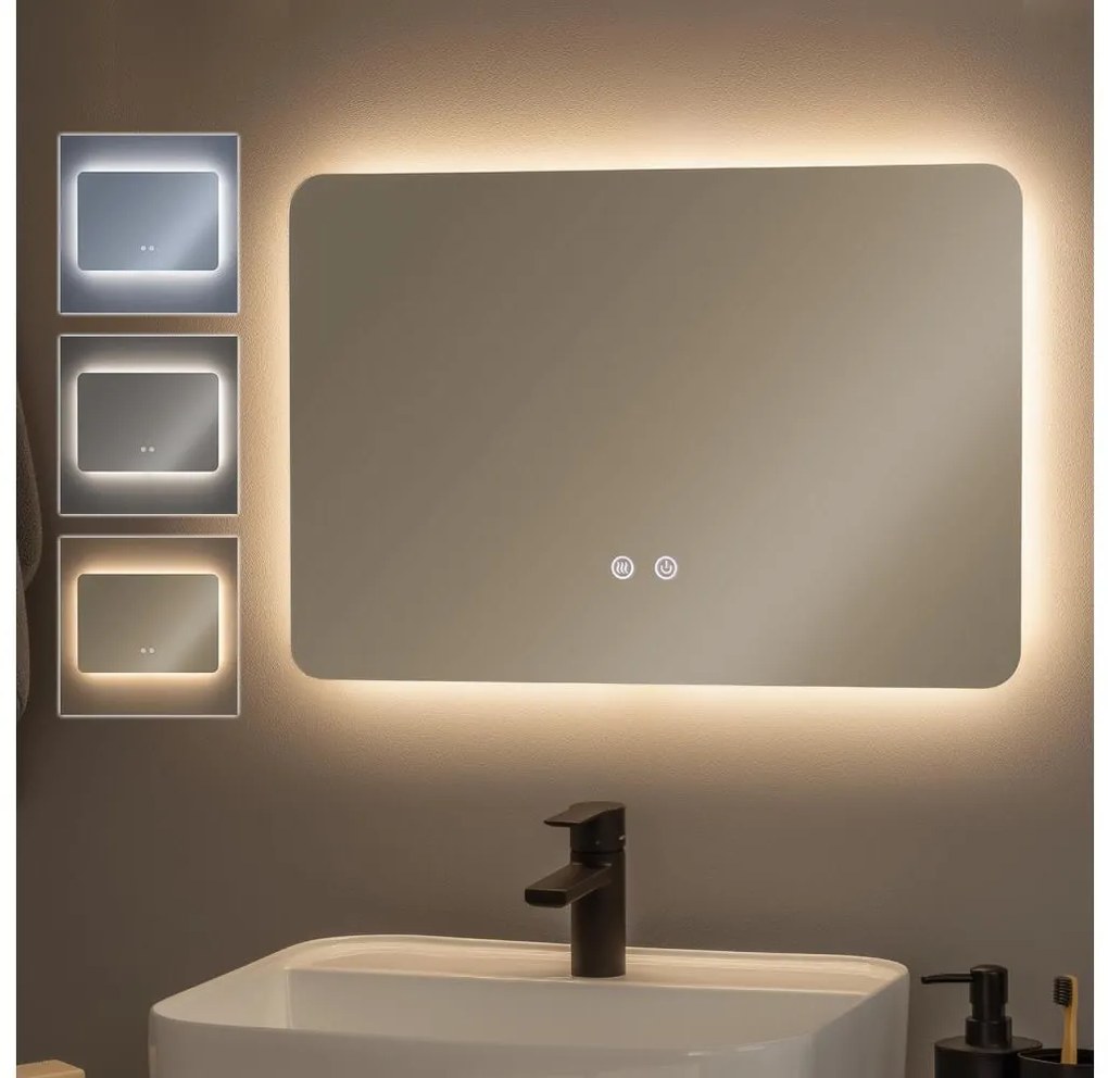 Brilagi - Specchio da bagno riscaldato con illuminazione LED dimmerabile DIANA LED/13W/230V 40x60 cm IP44
