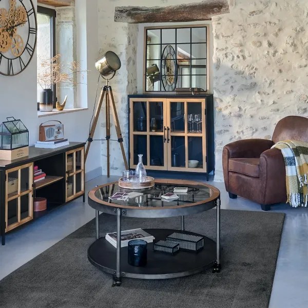 Atmosphera - Lampada con piedistallo EBOR 1xE27/25W/230V pino/ottone