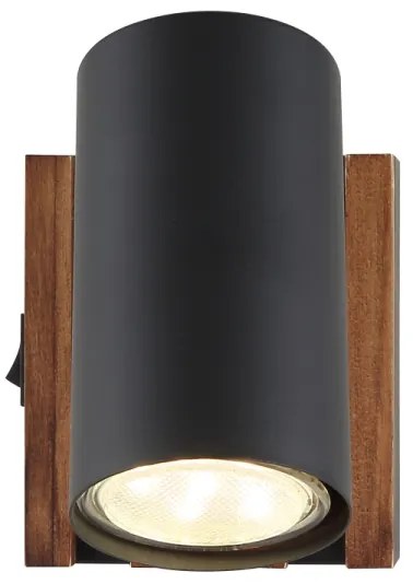 Globo 57909-1 - Faretto da parete KAYDEN 1xGU10/25W/230V nero