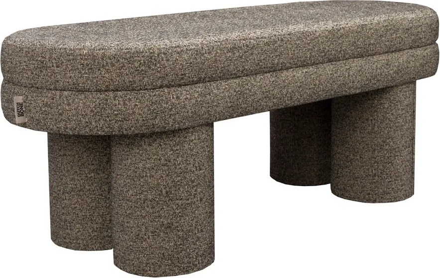 Panchina marrone con rivestimento in bouclé Fern – Dutchbone