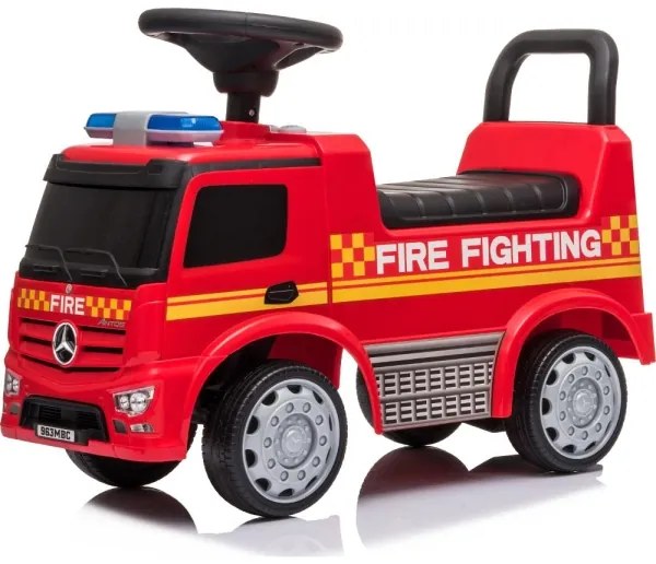 Bici a spinta Mercedes Camion dei pompieri 2xAA rosso