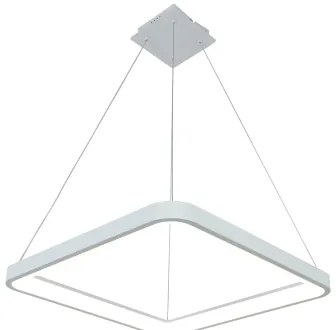 Brilagi - Lampadario a sospensione dimmerabile a LED FALCON SLIM LED/50W/230V 50x50 cm bianco + telecomando