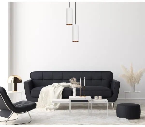 Lampadario a cavo AVALO 2xE27/60W/230V Ø20 cm bianco/rame