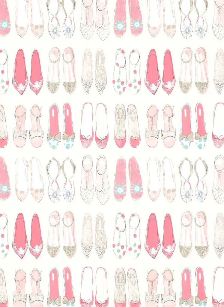 Harlequin Carta da parati World At Your Feet - Pebble/ Blossom/ Sky