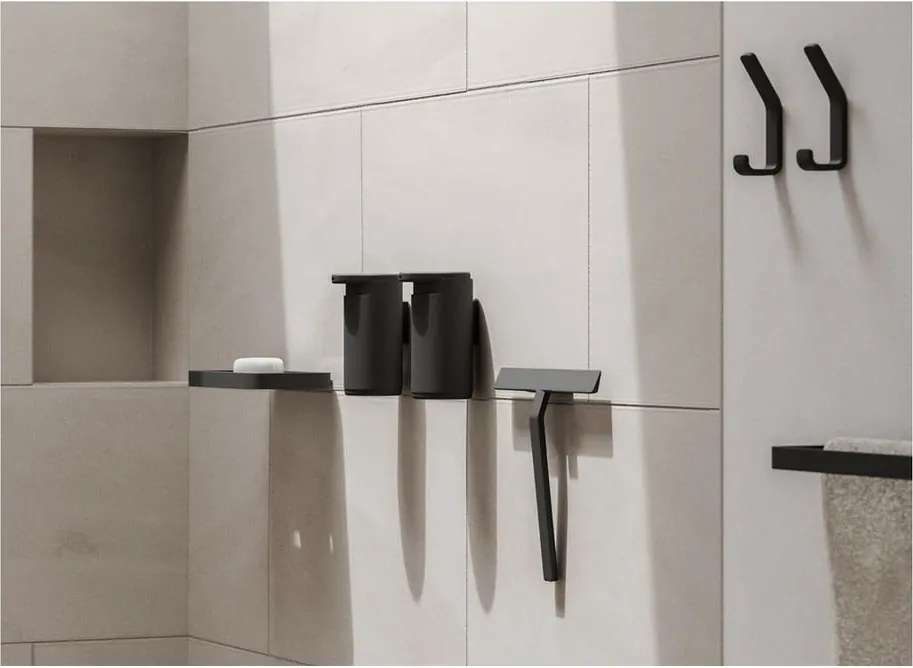 Mensola da parete nera per il bagno Rim - Zone