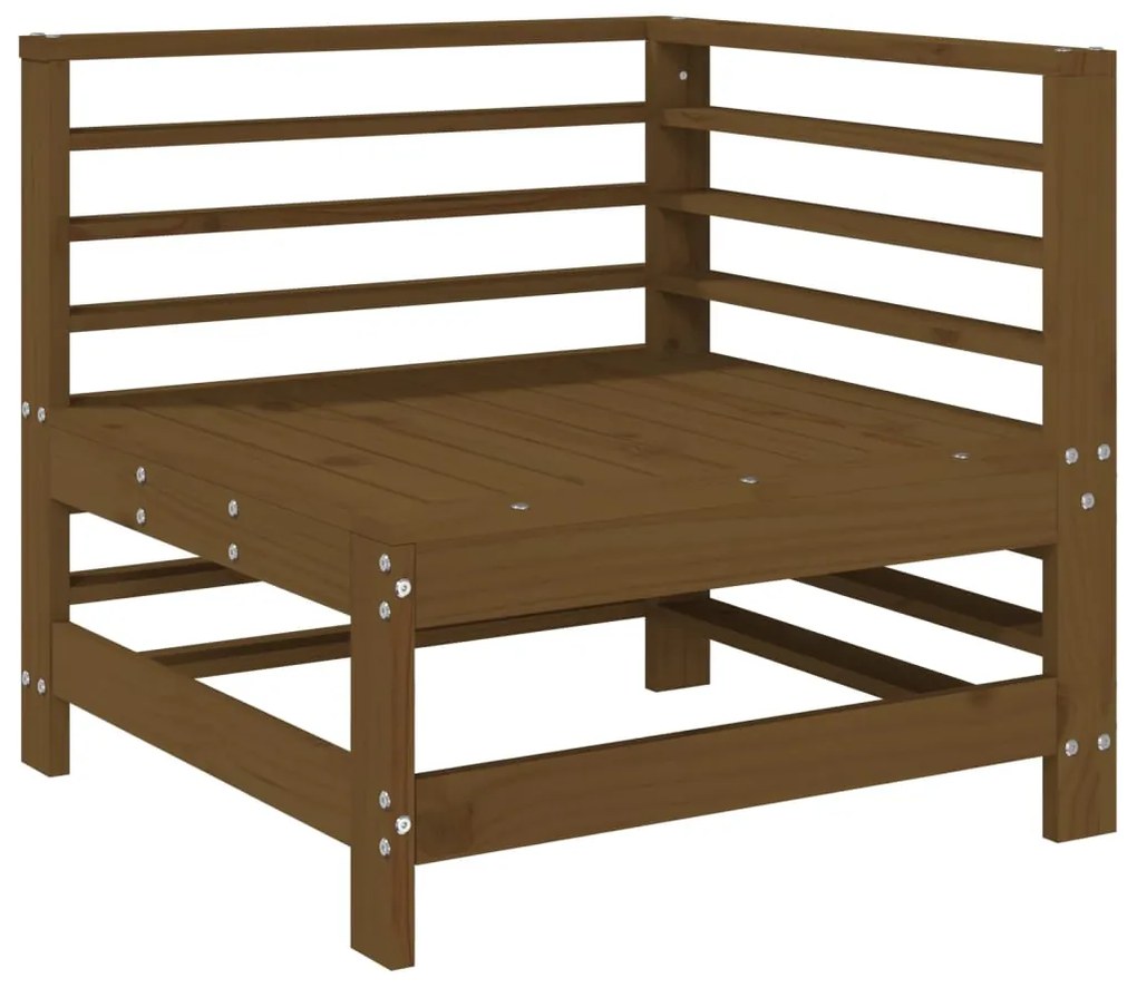 Set Salotto da Giardino 5 pz Miele in Legno Massello di Pino