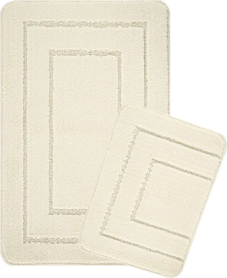 Set di tappetini per il bagno color crema 2 pz 50x80 cm Cerceve – Foutastic