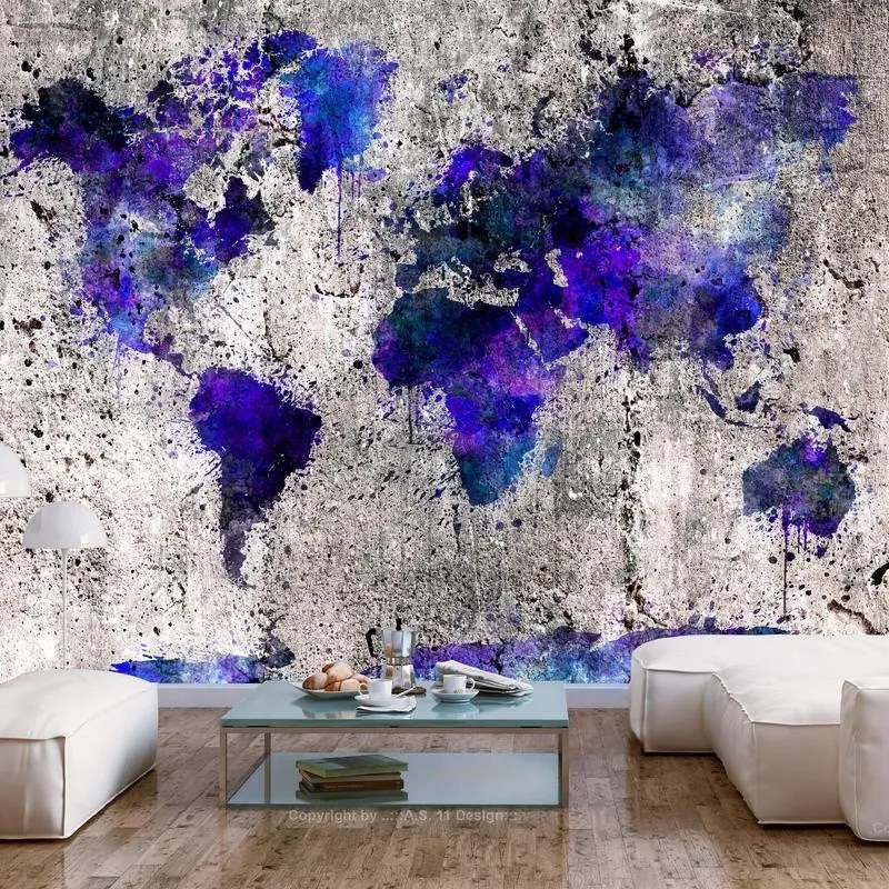 Fotomurale adesivo  World Map: Ink Blots  Larghezza x Altezza Home decor 245x175