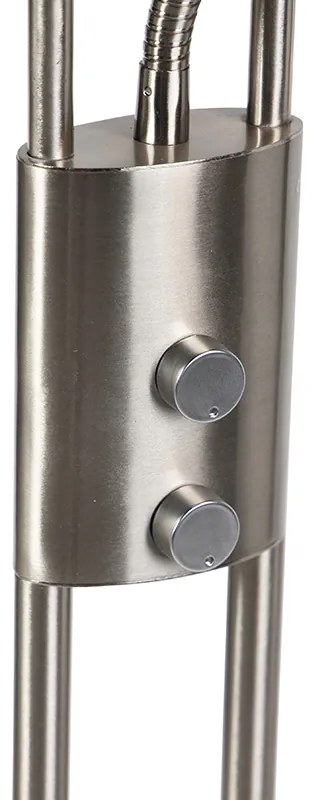 Lampada da terra moderna in acciaio con LED e dimmer - Lexus