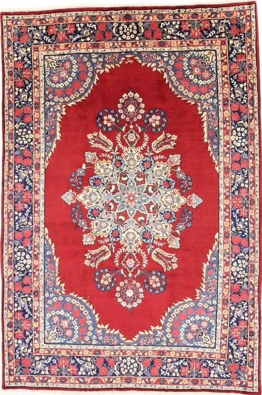 Yazd Tappeto persiano 300 x 200 Rosso (Iran) Annodato A Mano