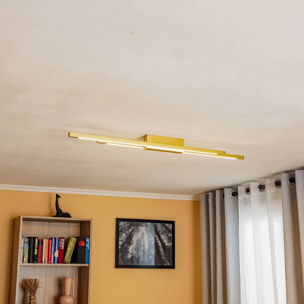 Quitani Talon plafoniera LED a 2 luci in ottone anodizzato