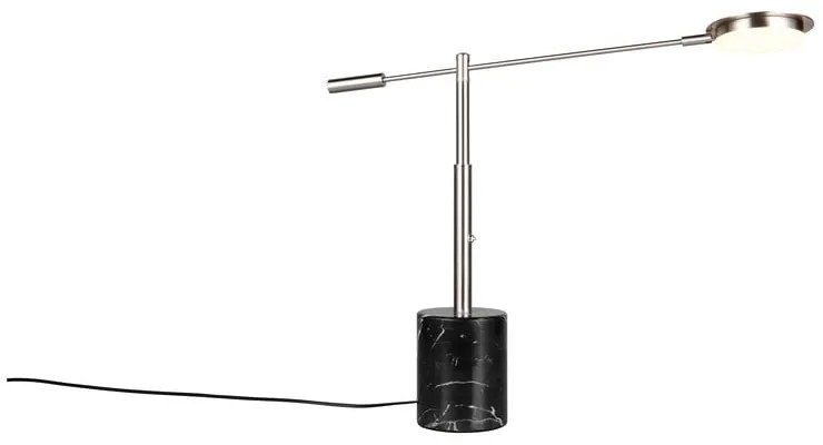 Lampada da tavolo LED nera e argentata (altezza totale 65 cm) Fiore – Trio Select