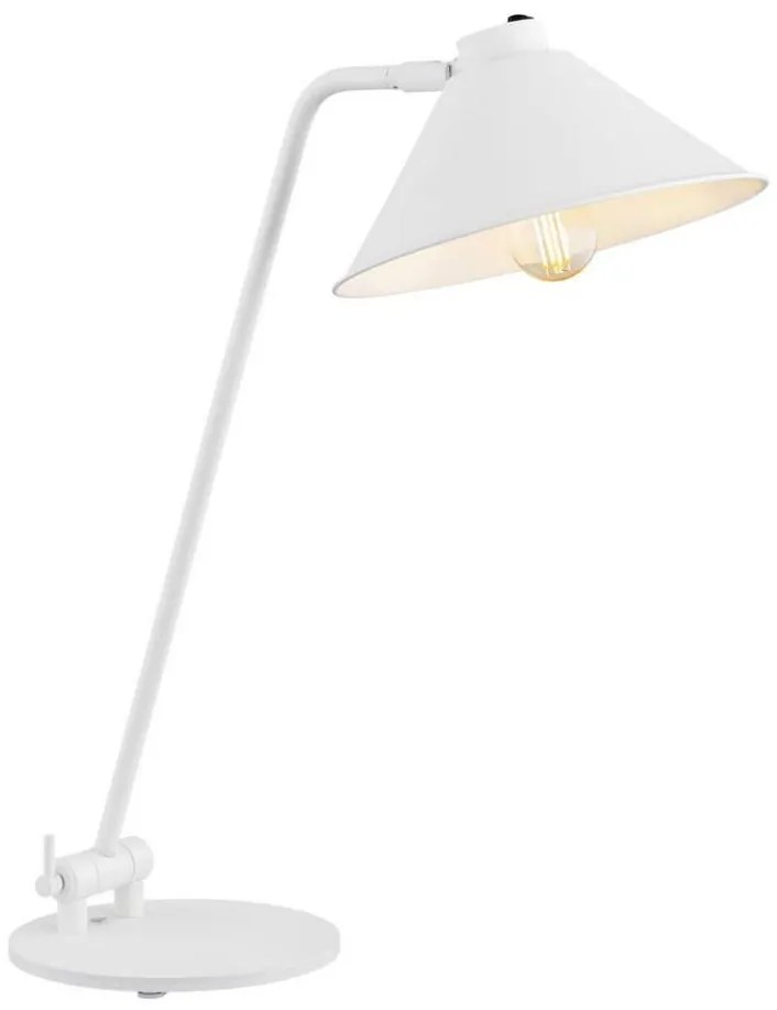 Argon 4996 - Lampada da tavolo GABIAN 1xE27/15W/230V bianco