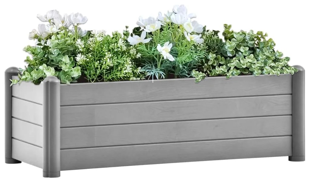 Letto Rialzato Da Giardino İn Pp Grigio Pietra 100x43x35 Cm /