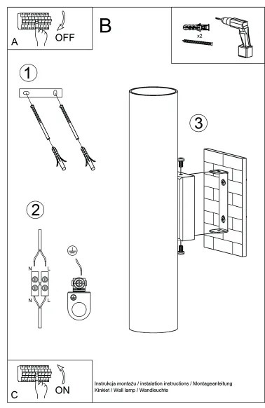 Sollux SL.1493 - Applique LAGOS 2xGU10/10W/230V rosso