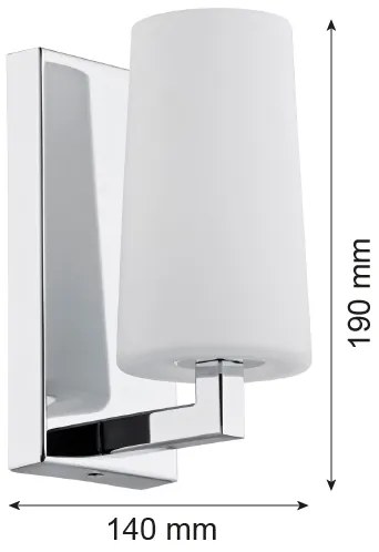 Argon 3358 - Applique CAMELOT 1xE27/15W/230V cromo lucido