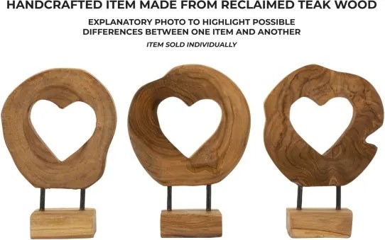 Scultura Hasi In Teak Ric. Cm 20X10X28 (Pezzi Unici - Non Rip. In Serie)