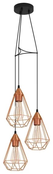 Eglo 94196 - Lampadario TARBES 3xE27/60W/230V
