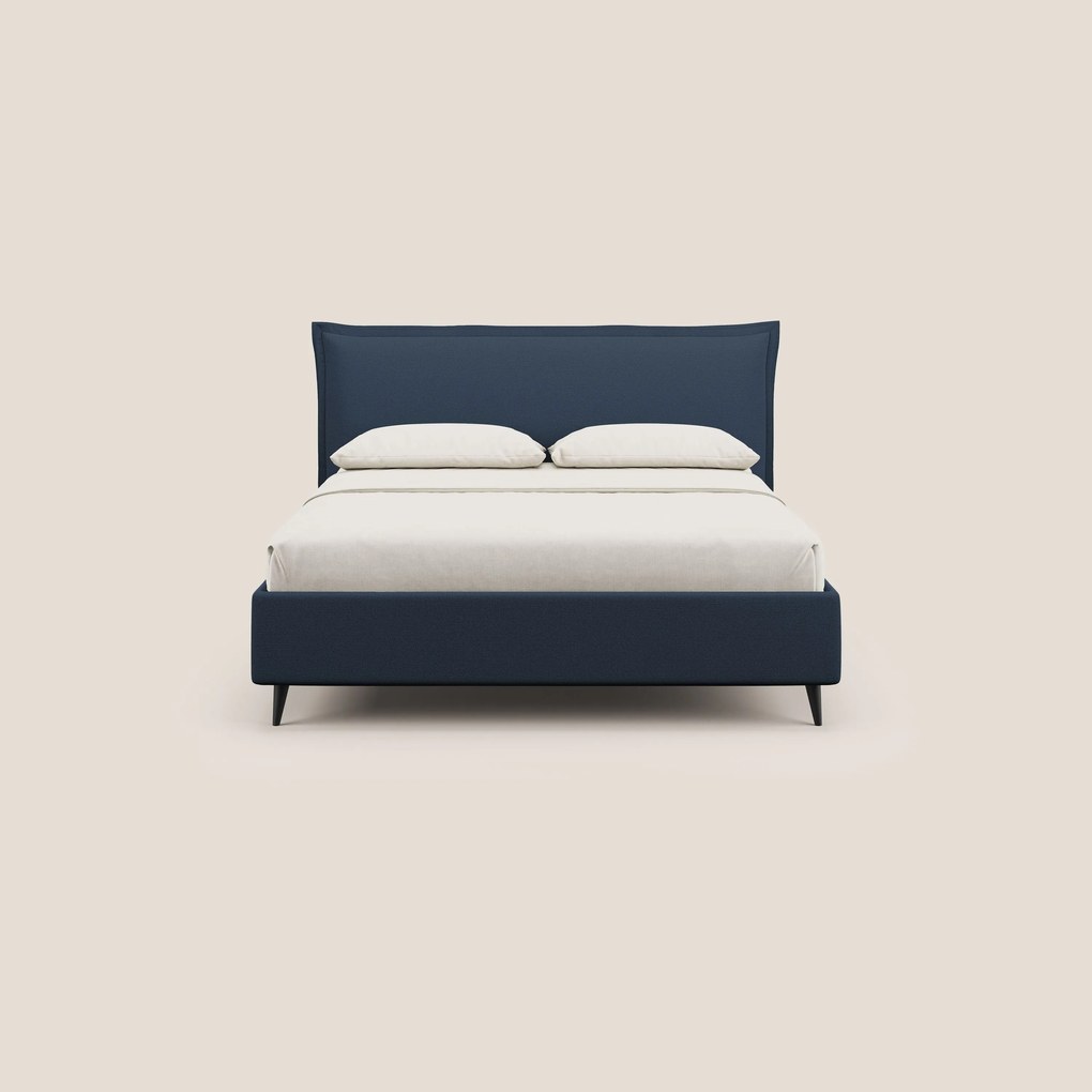 Hans letto contenitore imbottito minimal in tessuto simil cotone impermeabile T19