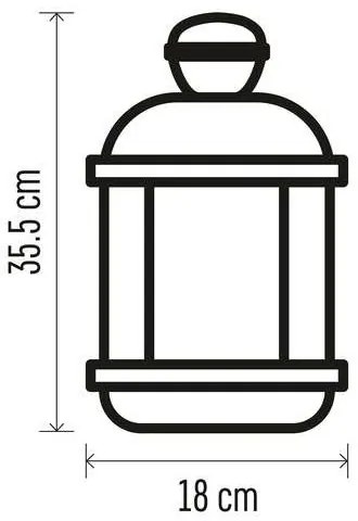 Decorazione natalizia LED 1xLED/3xAAA nero