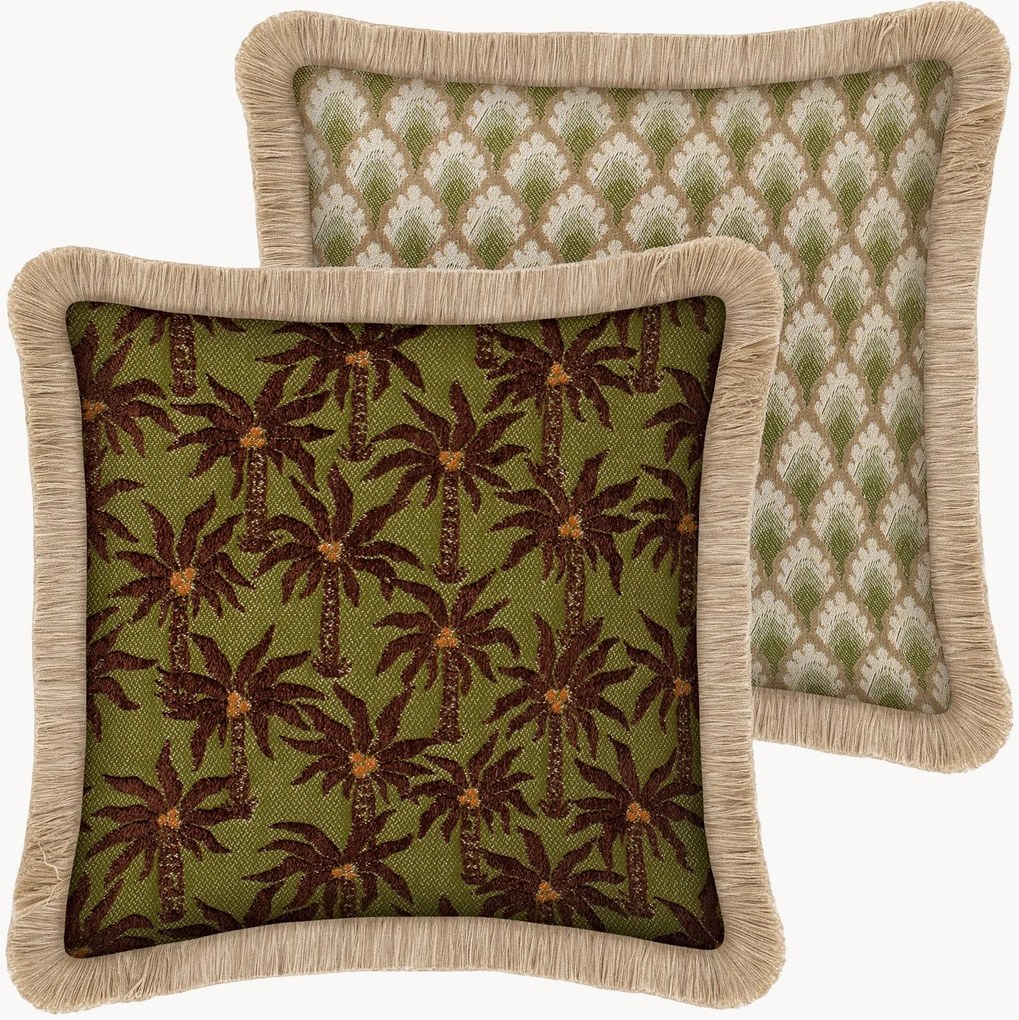 Cuscino reversibile da esterno fatto a mano Laura & Jessica