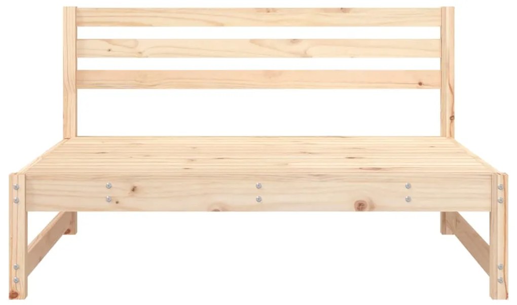 Divano centrale da giardino 120x80 cm in legno massello di pino