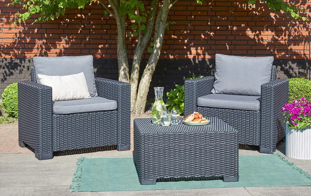 Tavolino da Giardino 68x68x35h cm California Cappuccino...
