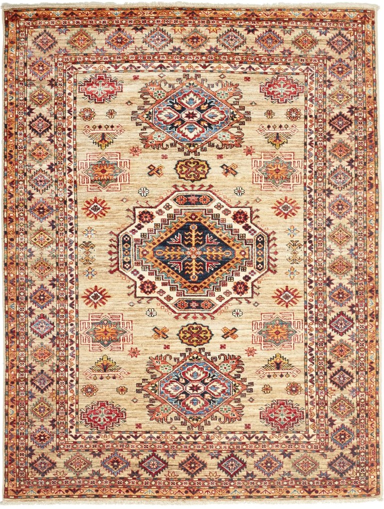 Kazak Tappeto orientale 200 x 150 Beige (Pakistan) Annodato A Mano