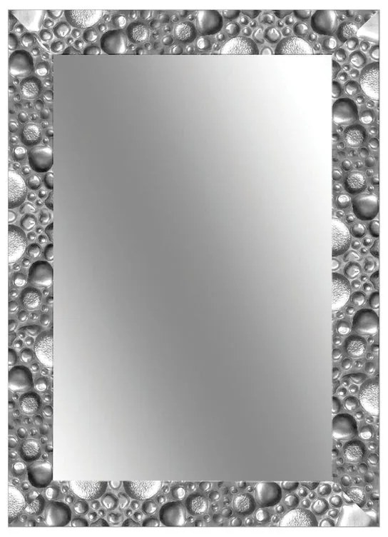 Specchio VESUVIO rettangolare in legno argento 118 x 88 cm