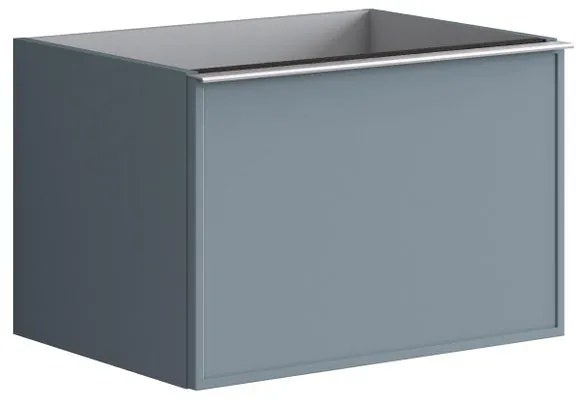 Mobile da bagno sotto lavabo Pixel frame blu laccato opaco L 60 x H 40 x P 45.5 cm 1 cassetto, lavabo non incluso
