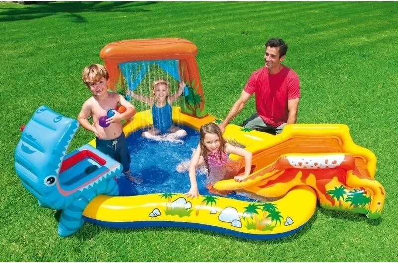 Gioco gonfiabile piscina Intex playcenter dinosauri cm. 249X191X109H