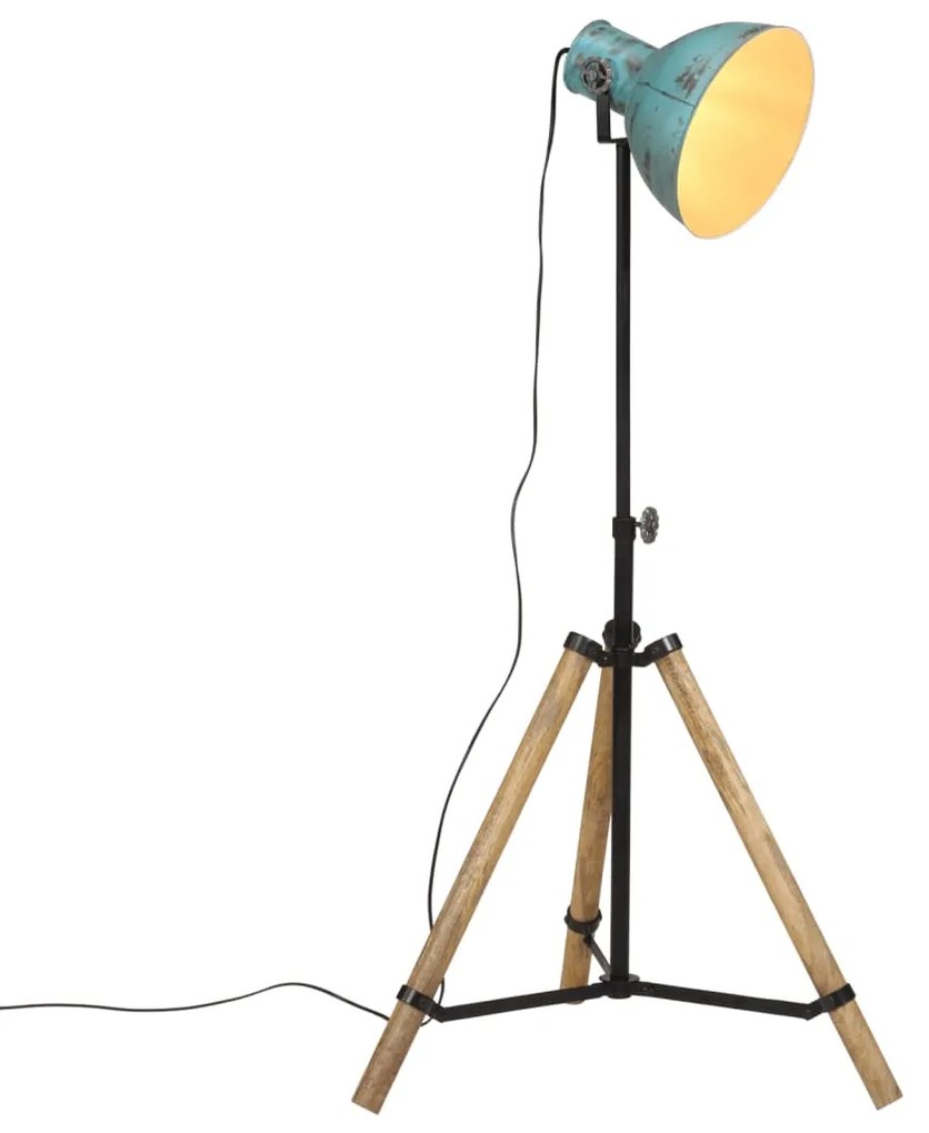 Lampada Da Terra 25 W Blu Anticato 75x75x90-150 Cm E27 /