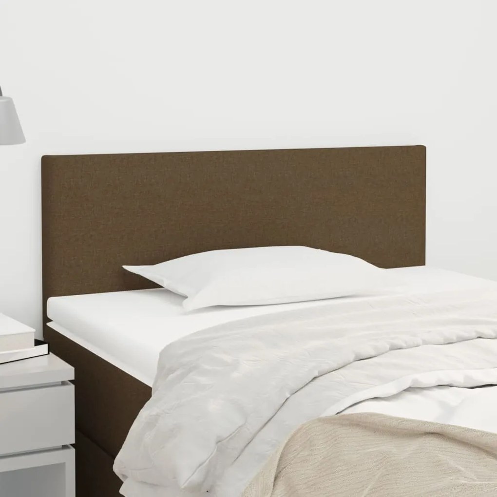 Testiera Marrone Scuro 100x5x78/88 Cm İn Tessuto /
