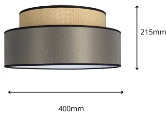 Plafoniera GRACE 1xE27/60W/230V diametro 40 cm beige/marrone