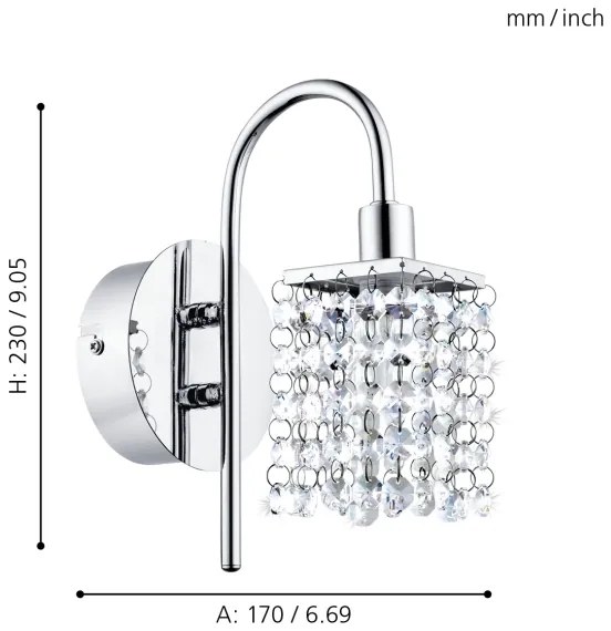Eglo 94879 - Lampada LED da bagno ALMONTE 1xLED/2,5W/230V