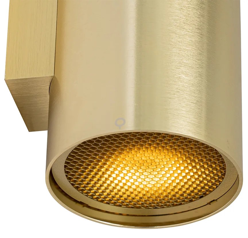 Applique da parete di design rotonda oro 2 luci - Sab Honey