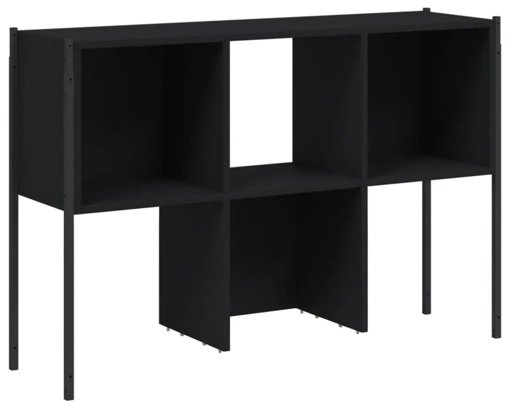 Libreria Nera 102x28x172 cm in Legno Multistrato