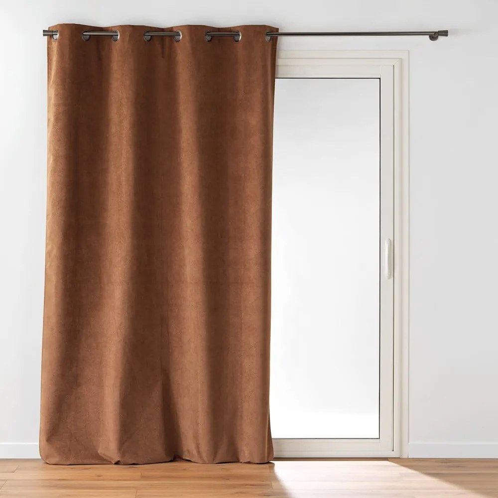 Tenda marrone in velluto 140x260 cm Olympe – douceur d'intérieur