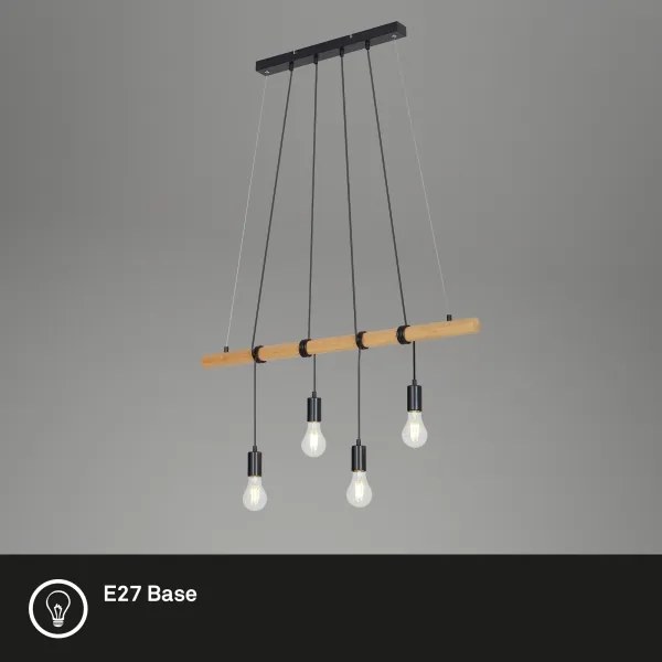 Briloner 4015045 - Lampadario a sospensione con filo 4xE27/25W/230V