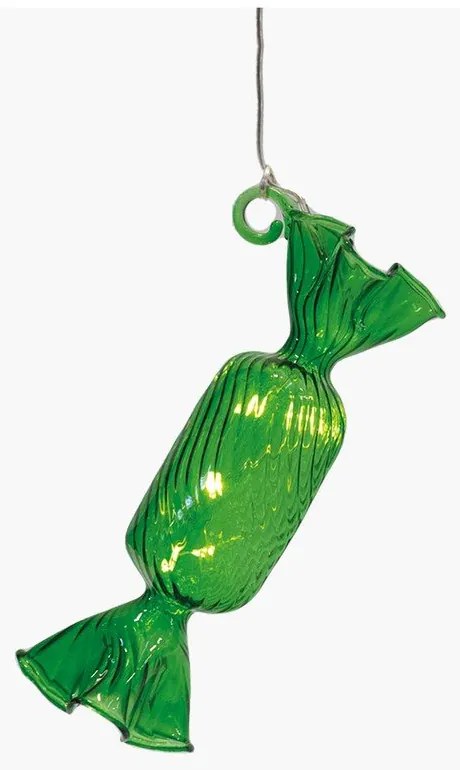 Decorazione natalizia luminosa verde a sospensione ø 1,5 cm Hannah – Sirius