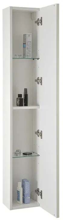 Pensile bagno sospeso cannettato H 150 cm bianco opaco Bali