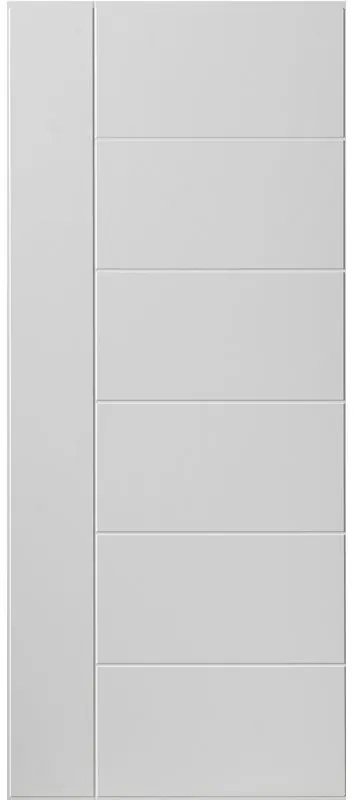 Pannello per porta blindata rivestito melamina pvc bianco L 80.7 x H 210 cm, Sp 7 mm