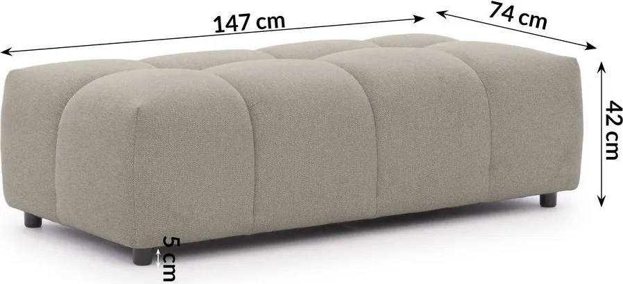 Poggiapiedi grigio tortora Albane – Ropez