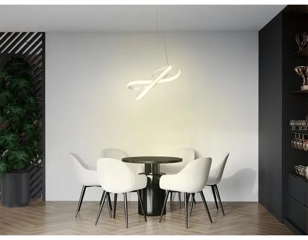 Lampadario a sospensione con filo LED dimmerabile LED/70W/230V 3000-6500K bianco + telecomando