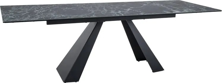 Tavolo allungabile Salvadore Ceramic ALPI VERDE nero opaco - L160-240 cm
