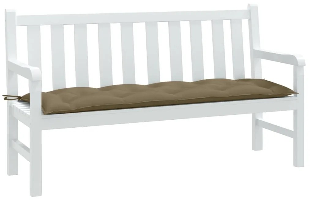 Cuscino Panca Da Giardino Tortora Mélange 150x50x7cm İn Tessuto /